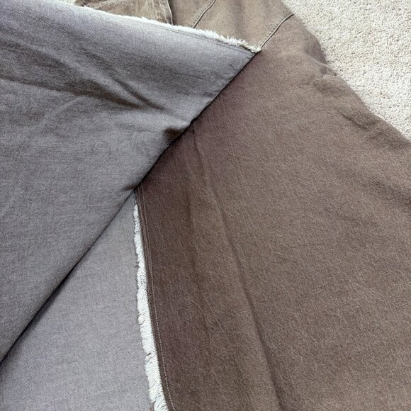 Newport News Jeanology Skirt Women 10 Brown Denim Maxi Tiered Asymmetric Vtg Y2K - Picture 7 of 8